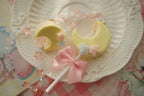 Kawaii Lolita Accessories Moon Lollipop Clay Necklace Ring - image 3