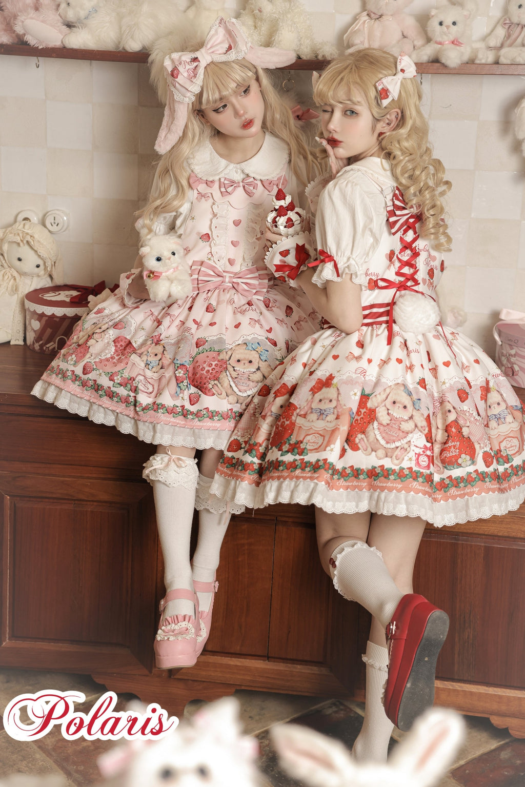 Rabbit Berry Gift Box - Sweet Lolita Salopette and Dress Set - image 14