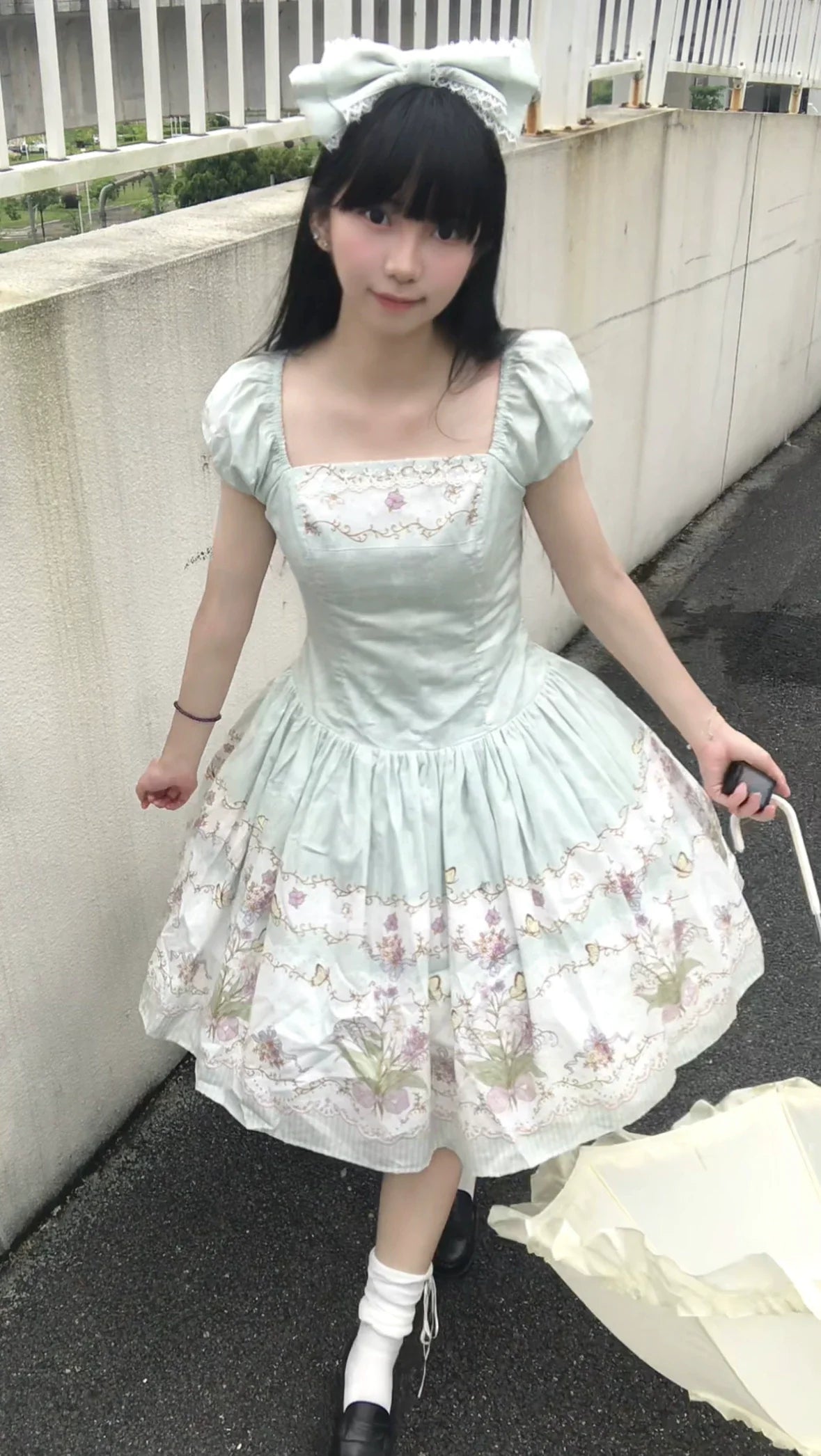 Jenny Flower - Cotton Old School Lolita Floral OP Dress - image 16