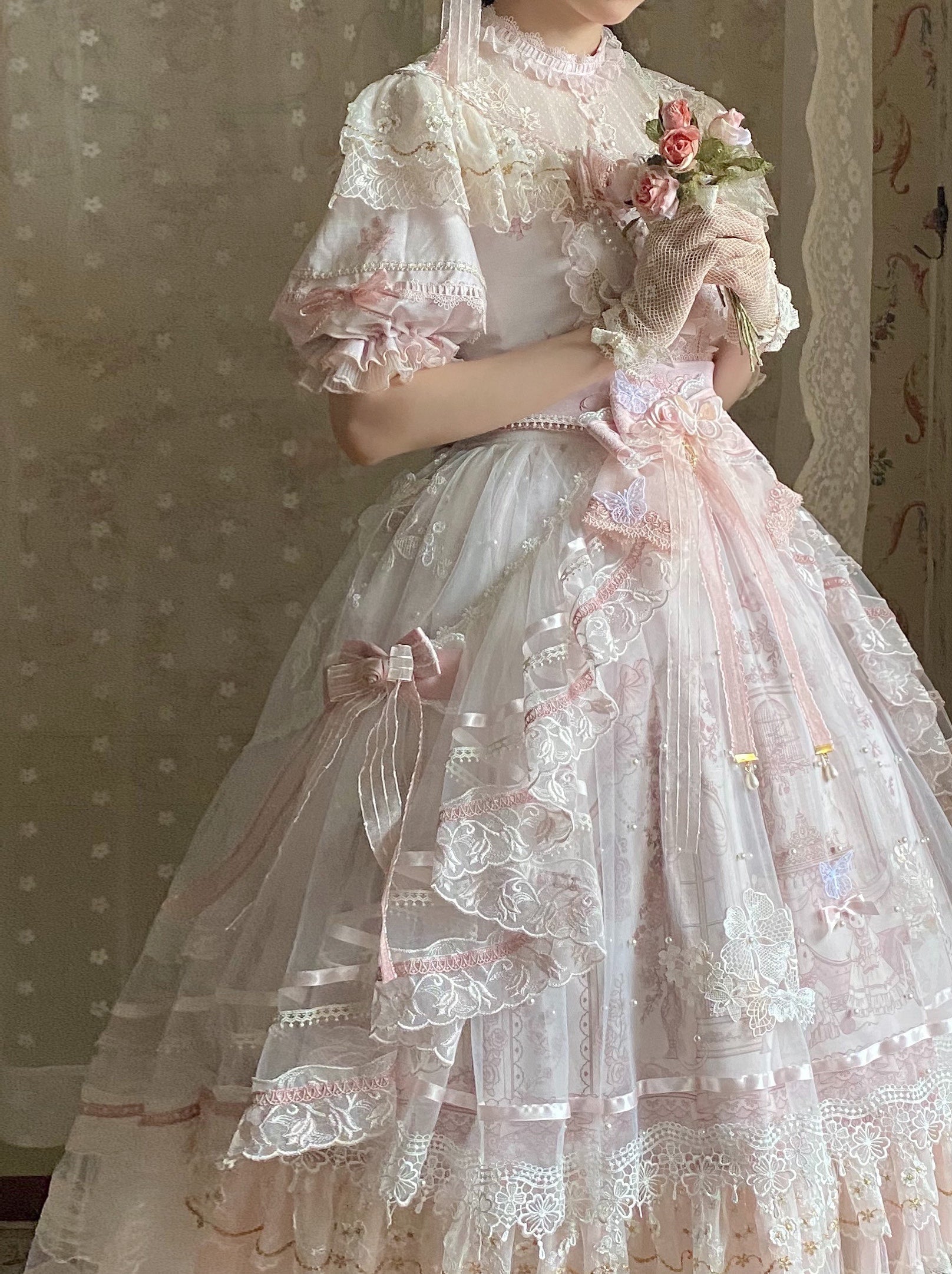 Sunset Realm Lolita Bride Gorgeous OP FS - image 20