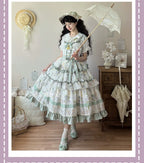 Blueberry Midsummer - Country Lolita Tiered JSK, Blueberry Print - image 12