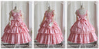 Cotton Gothic Lolita Long JSK, Drawn-up Hem - image 6