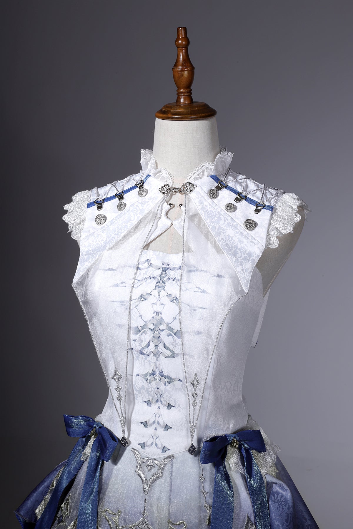 Blue Dragon Bone Ouji Lolita Shorts Suit with Trailing - image 13