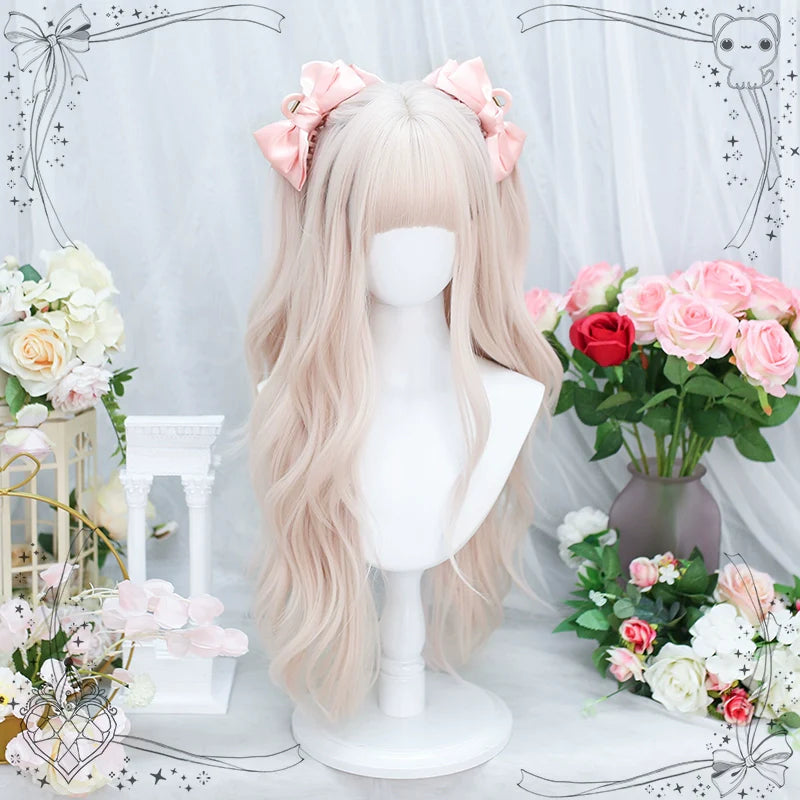 Soft Soft - Daily Lolita Long Curly Pink Wig - image 4