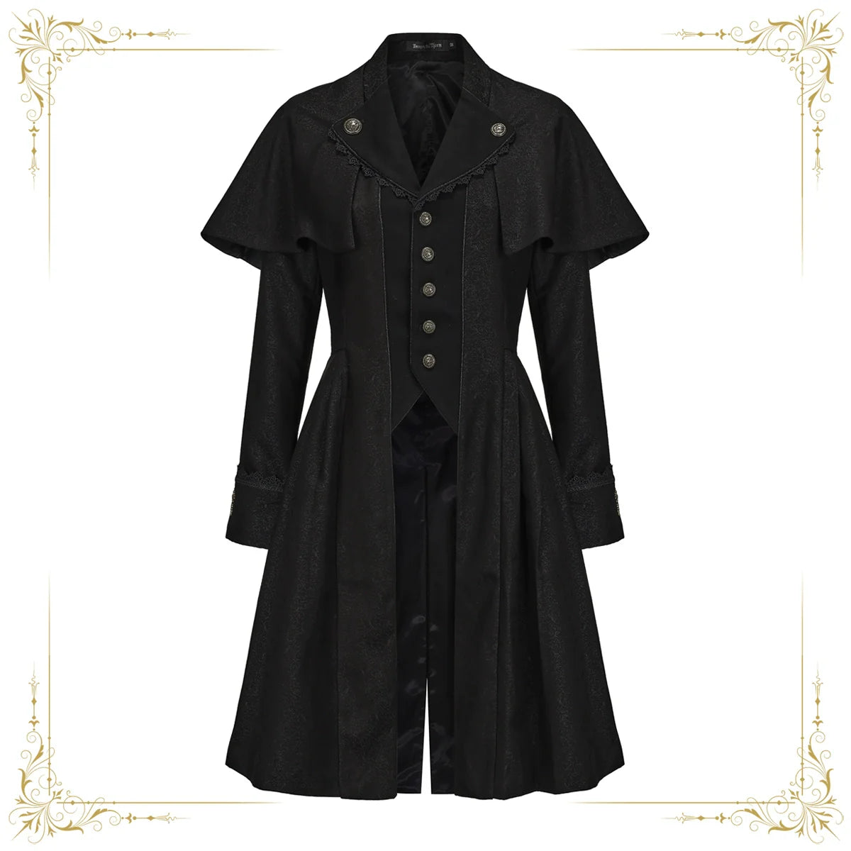 Sea of Hope - Ouji Lolita Long Coat, Detachable Cape - image 2