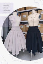 Pleated Irregular Knit Floral Slim Fit Vest and Half Skirt Set - image 5