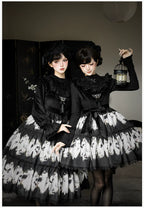 Dead Leaf Butterfly Gothic Lolita JSK and OP Dress Set - image 5