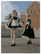 Kiss Kiss - Vintage Maid Lolita OP Dress and Apron - image 3