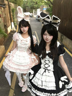 Coco Bunny - Cotton Old School Lolita OP Dress, Bunny Decoration and Accessories - image 11