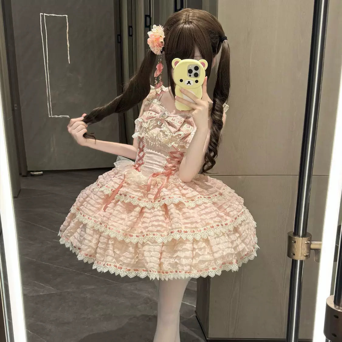Floral Elegy - Sweet Lolita JSK Dress, Tiered Hem - image 10