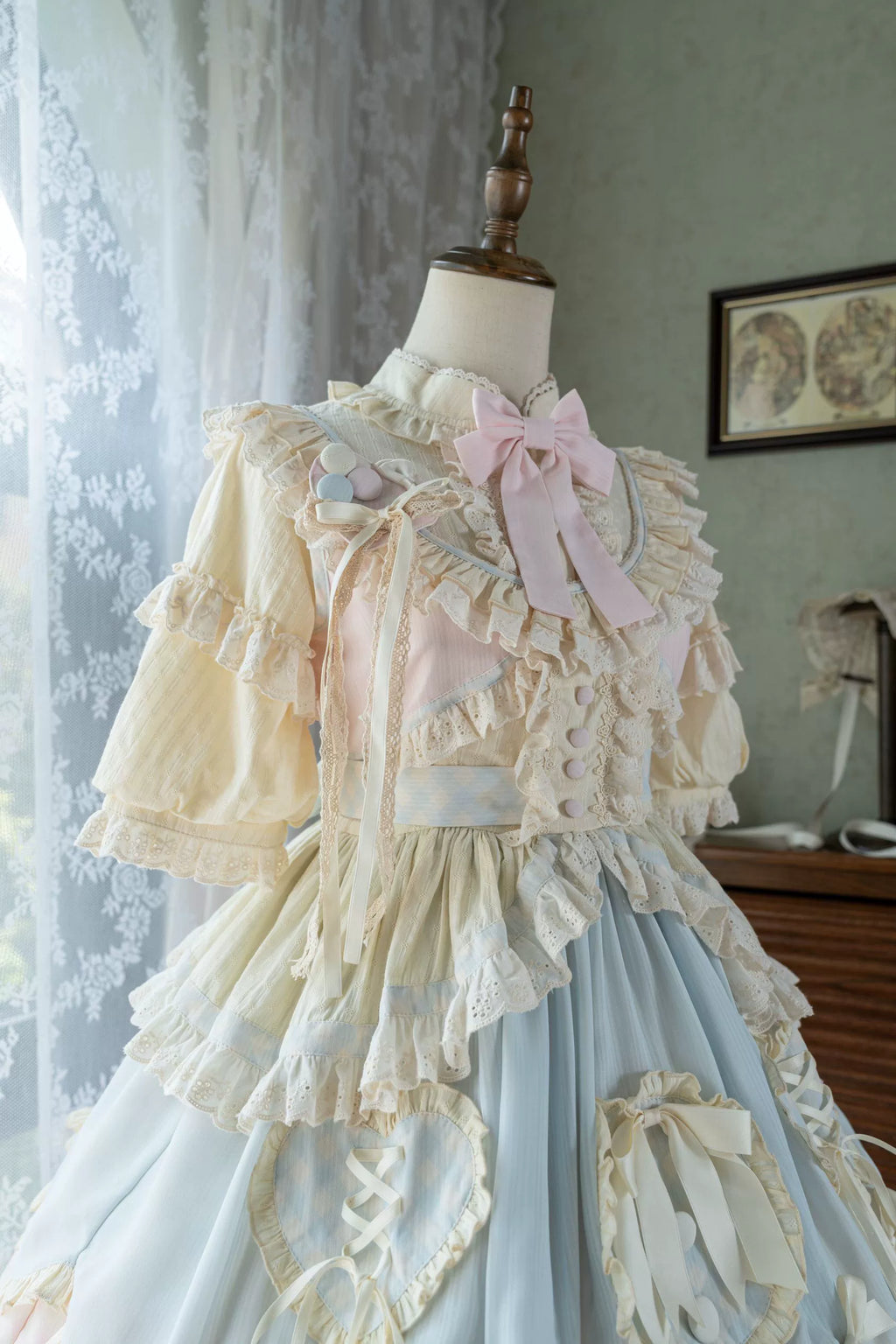 Dreamy Macaron - Sweet Lolita JSK Dress Solid Color Shirt - image 17
