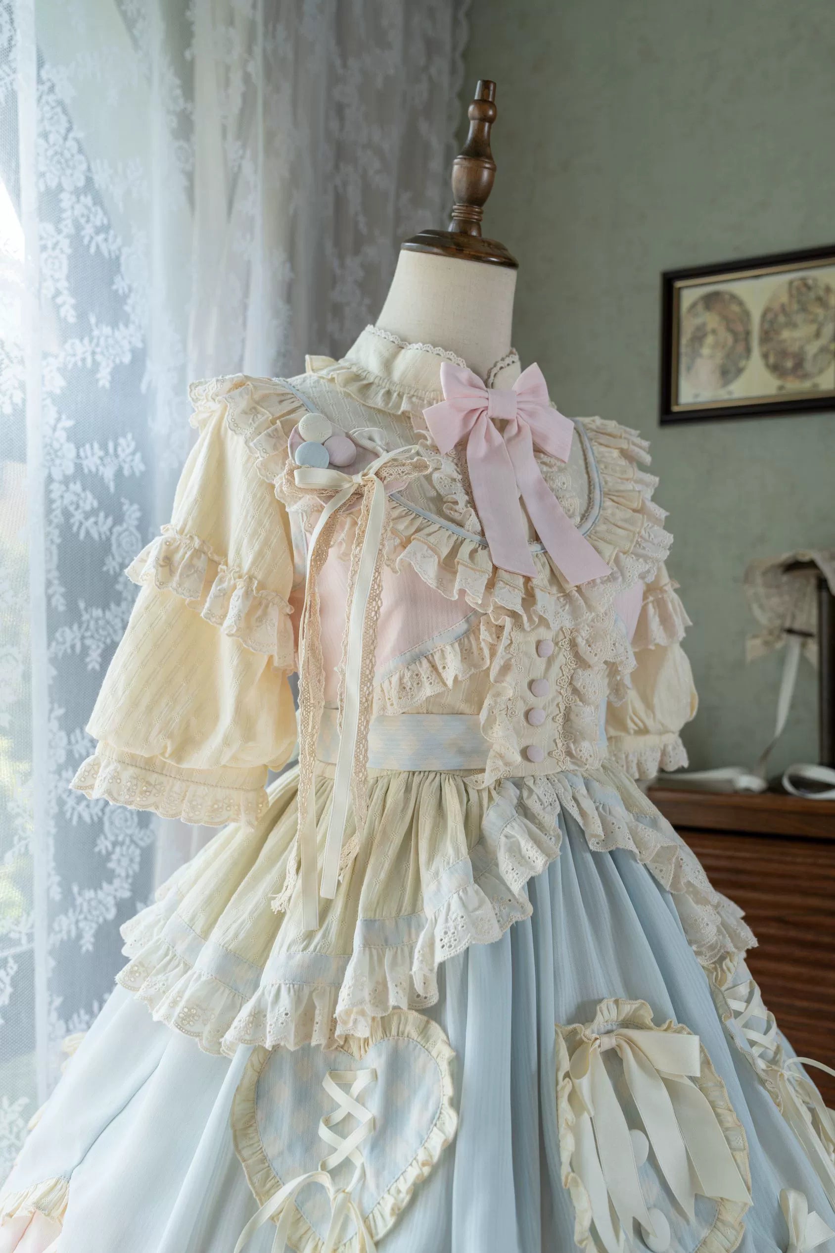 Dreamy Macaron - Sweet Lolita JSK Dress Solid Color Shirt - image 17