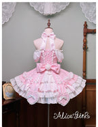 Old School Lolita Halter Neck OP Dress, Polka Dot Accent - image 49