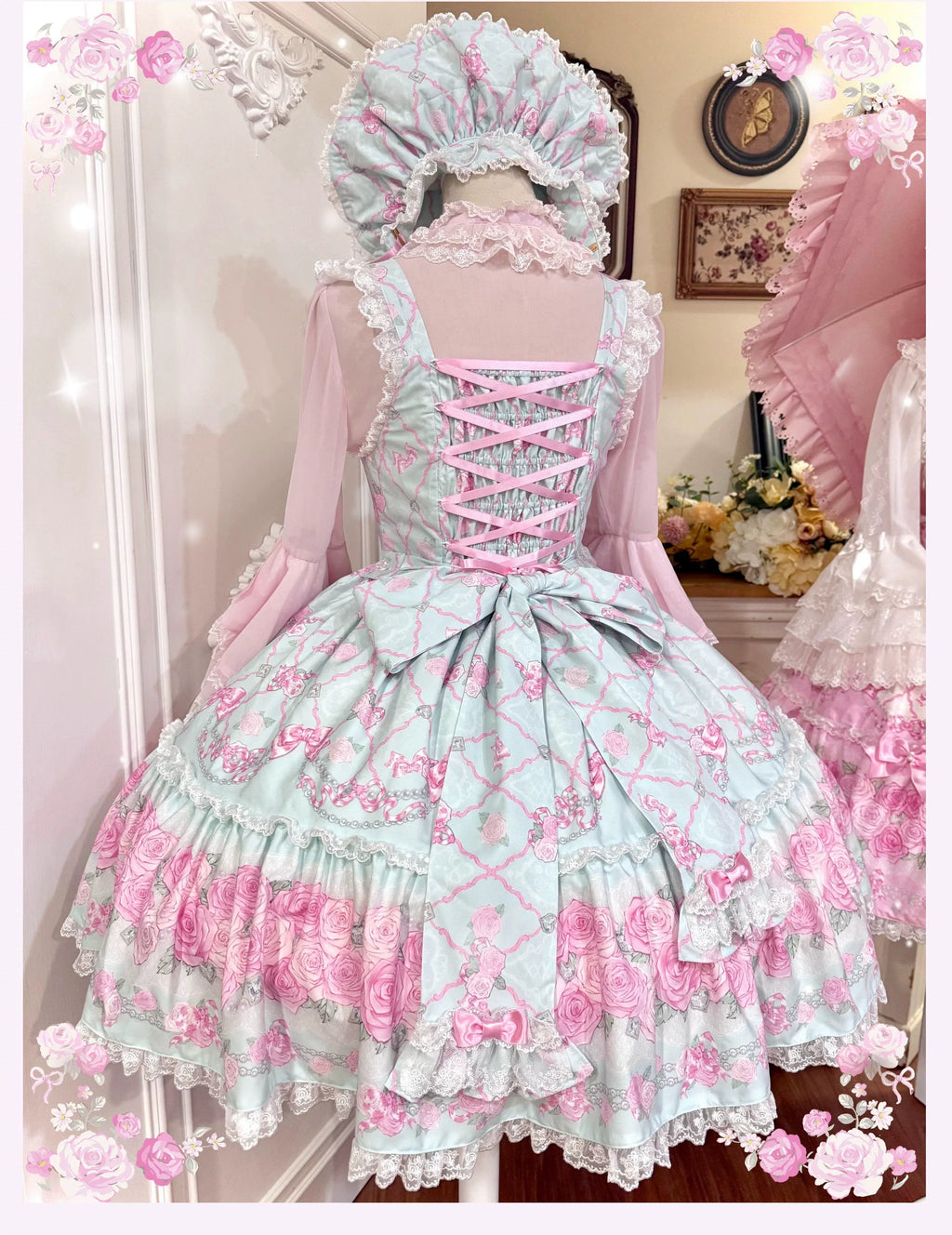 Summer 2026 - Floral Ribbon Bow Old School Lolita JSK - image 3