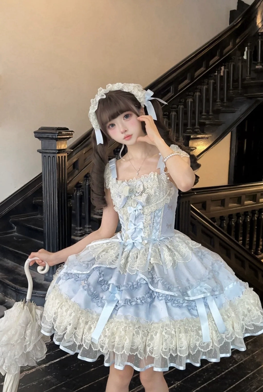 Dreamy Butterfly - Ballet-style Sweet Lolita JSK Dress With Large Bow Trailing - image 12