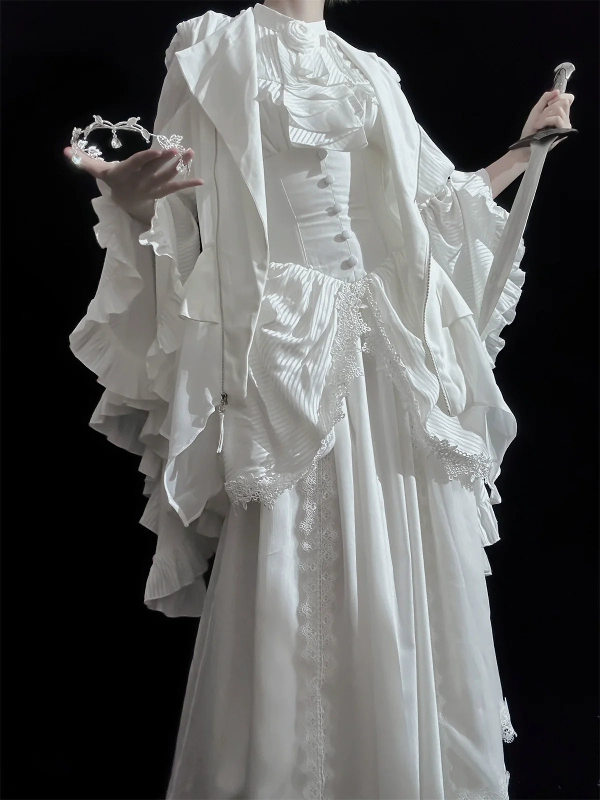 Dreaming Gothic Lolita Fishbone Long Skirt - image 29