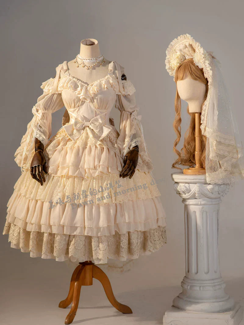 Elegant Lolita OP Dress Sunrise Elf Long Dress - image 17