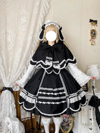 Vintage Petal Rabbit - Cotton Old School Lolita JSK Dress, Petal-Shaped Hem - image 39