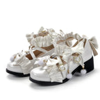 Fairy Godmothe - Preppy Style Flat Shoes Mid Heel Round Toe Lolita Shoes - image 11