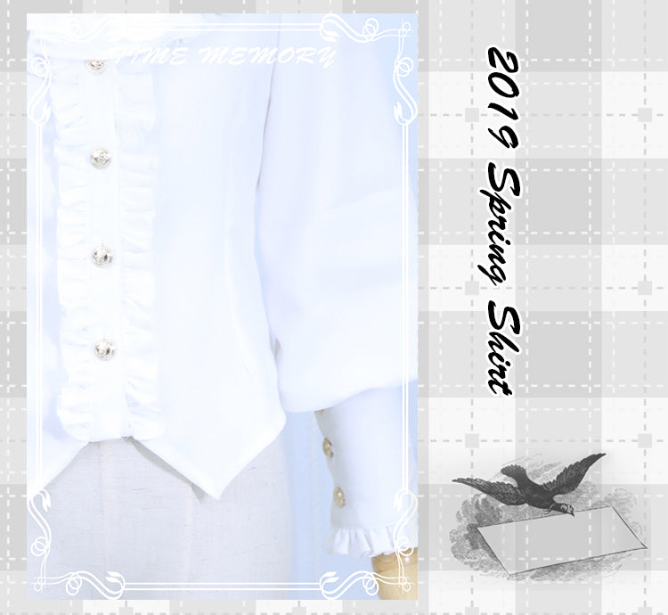 Elegant Lolita Slim Fit Mutton Sleeve Blouse - image 30