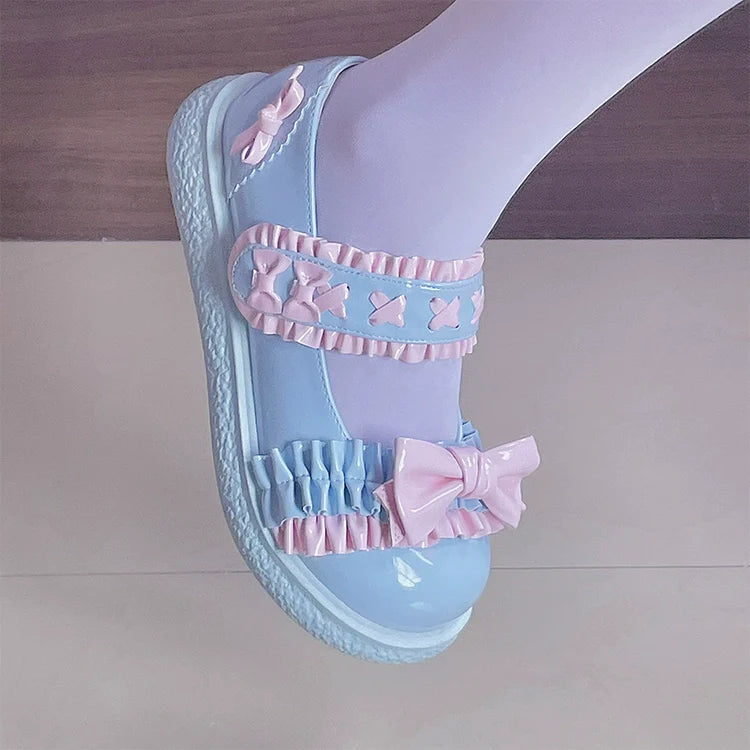 Cute Bow Candy-Colored Lolita Flat Shoes - image 22