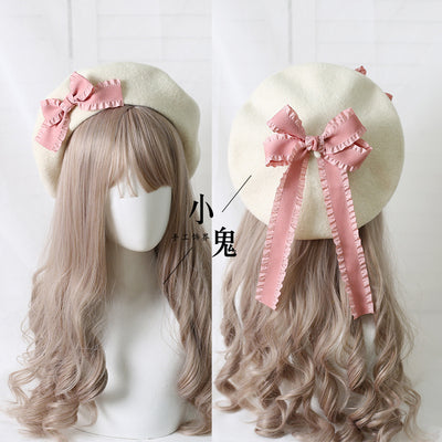 Sweet Bow Multicolors Lolita Wool Beret - image 15