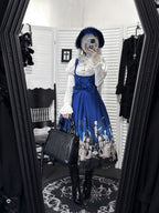Dragon Bone Lily - Vintage Gothic Lolita Dragon & Skeleton Print JSK Dress and Accessories - image 21
