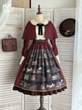 German Bookshelf - Classic Lolita OP Dress & Detachble Cape - image 3