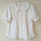 Cotton Sweet Lolita Blouse, Single / Fleece Lined Version - image 7