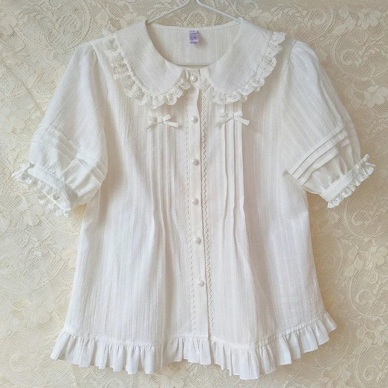 Cotton Sweet Lolita Blouse, Single / Fleece Lined Version - image 7