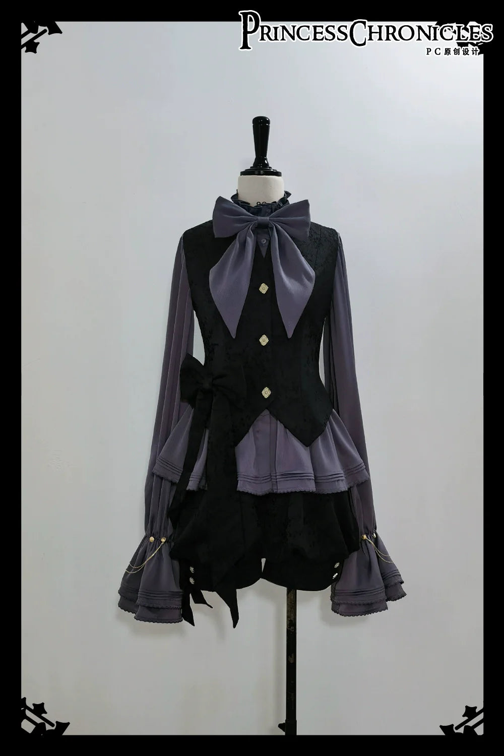 Hunting Rabbit 2.0 - Ouji Lolita Retro Cool Purple Shirt & Shorts Set - image 12