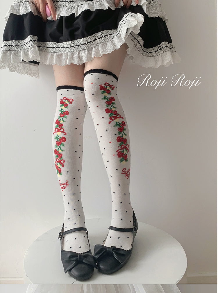 Autumn Sweet Lolita Cotton Thigh-high Socks - image 10