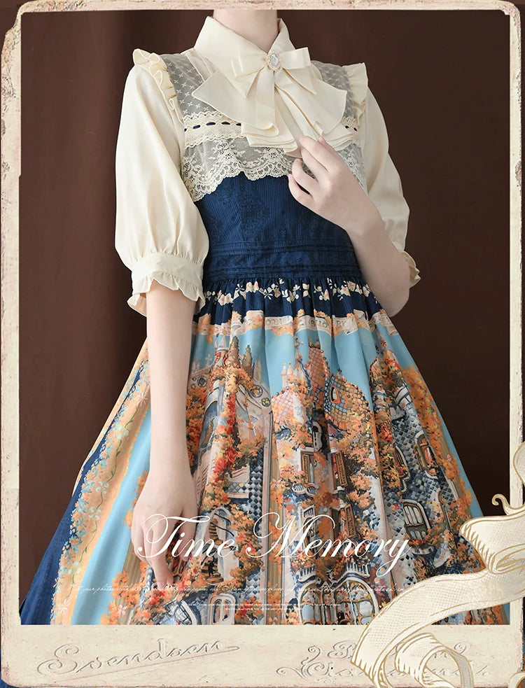 Earl Girl - Chiffon Classic Lolita Shirt, Mid-Length Mutton Sleeves - image 23