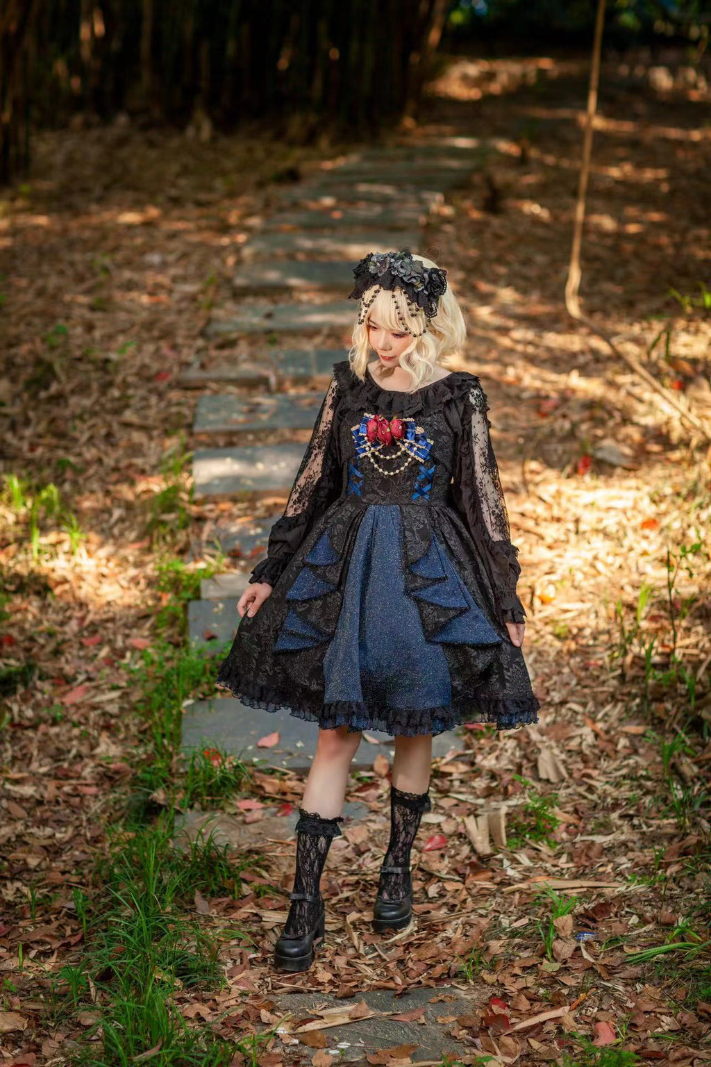 Singer - Lolita Plain Color JSK Dress - image 3