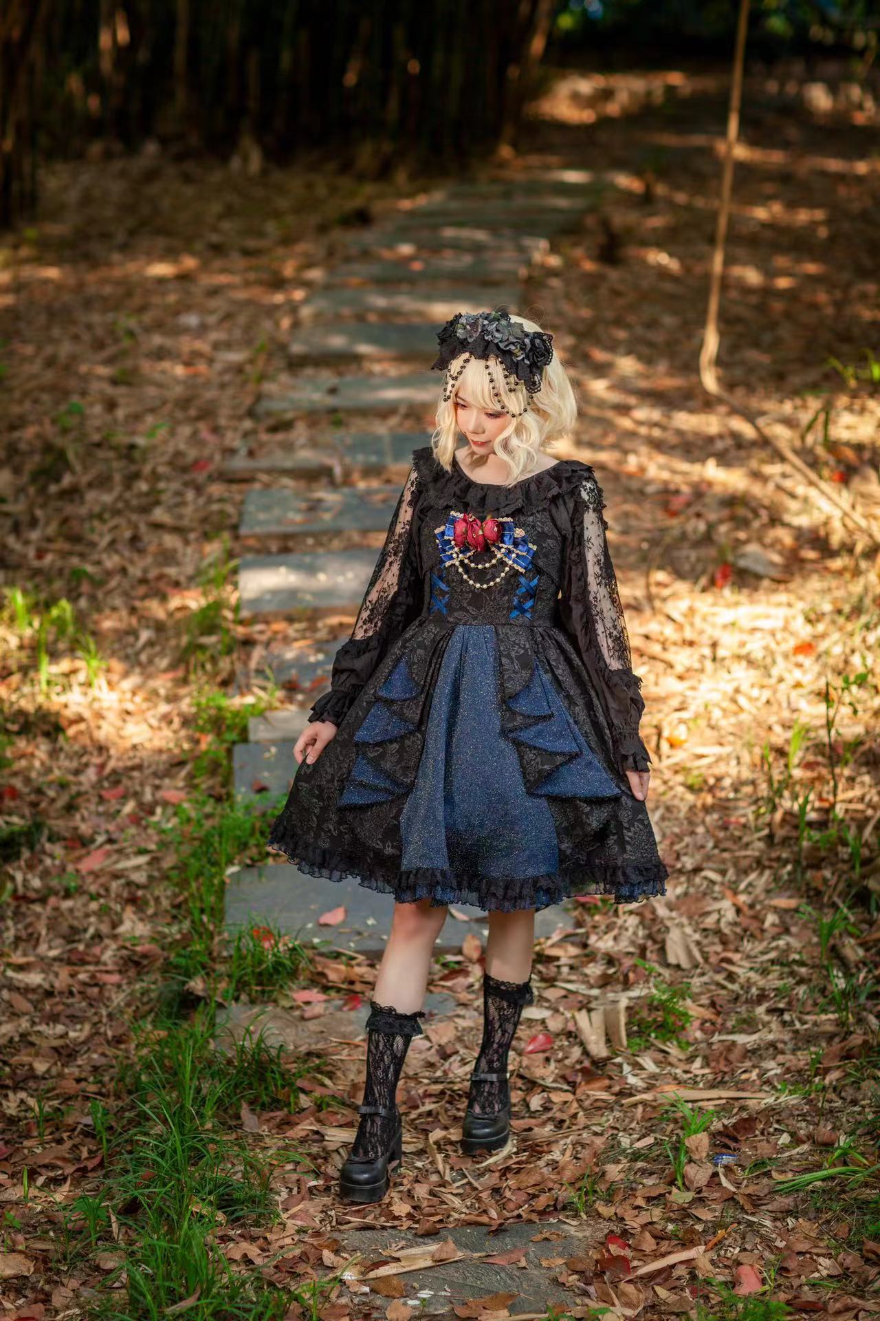 Singer - Lolita Plain Color JSK Dress - image 3