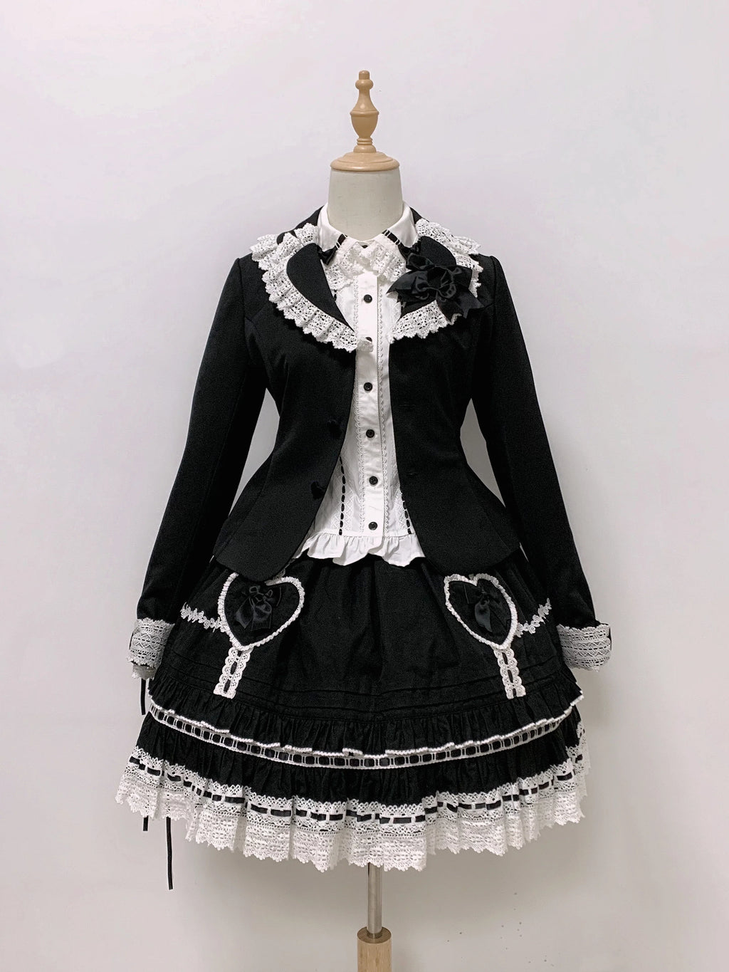 Bunny's Wish - Old School Lolita Coat, Flounce Hem Skirt - image 5
