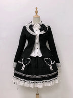 Bunny's Wish - Old School Lolita Coat, Flounce Hem Skirt - image 5