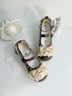 Milky Puff - Sweet Lolita Heels Shoes, Round Toe With Petite Wedge - image 37