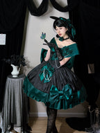 Treasure Chest Rose Lolita Green Dress - image 6