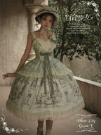 Lily Maiden - Classic Lolita JSK Dress, Lily Embroidery and Accessories - image 8