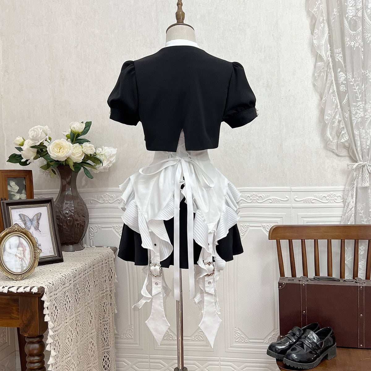 Shard Gem - Gothic Lolita Skirt Set with Sleeveless Shirt & Short Jacket - image 9