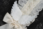 White Lace Angel Wing Gothic Lolita Hairband - image 14