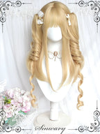 55cm Blonde Curly Lolita Wig with Detachable Double Ponytails - image 1