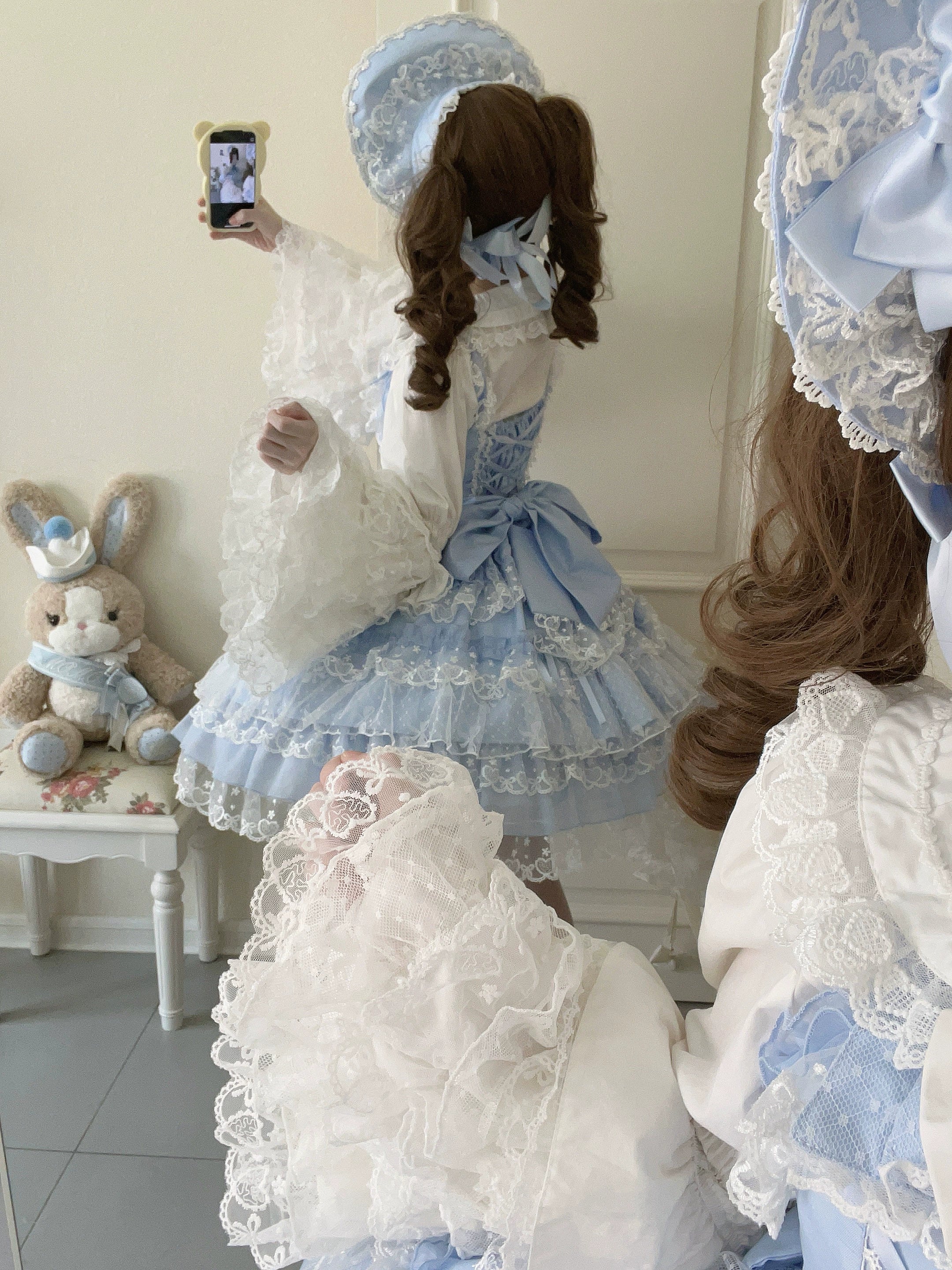 Sugar Girl Love Overture Sweet Lolita Tiered Ruffle JSK and Accessories - image 23