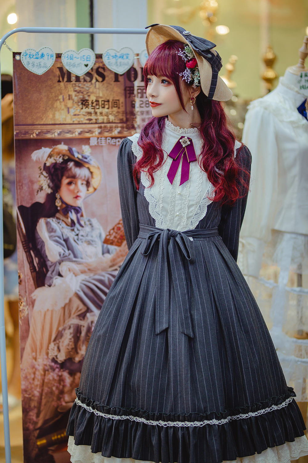 Rose Silhouette - Vintage Classic Lolita OP - image 15