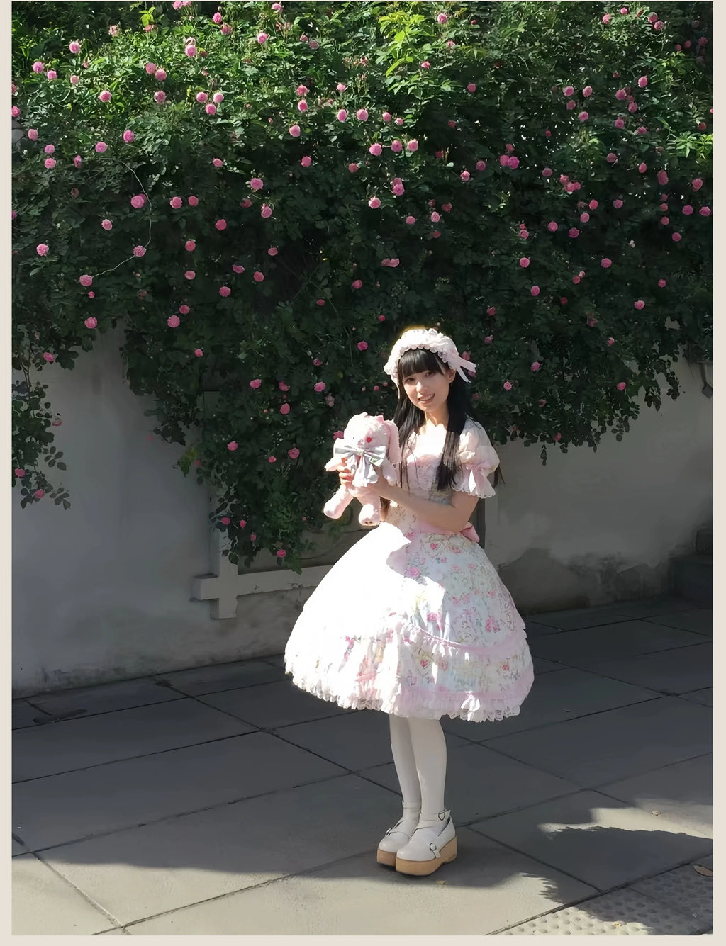 Spring 2025 - Floral Old School Lolita JSK Dress, Lace Trims - image 15