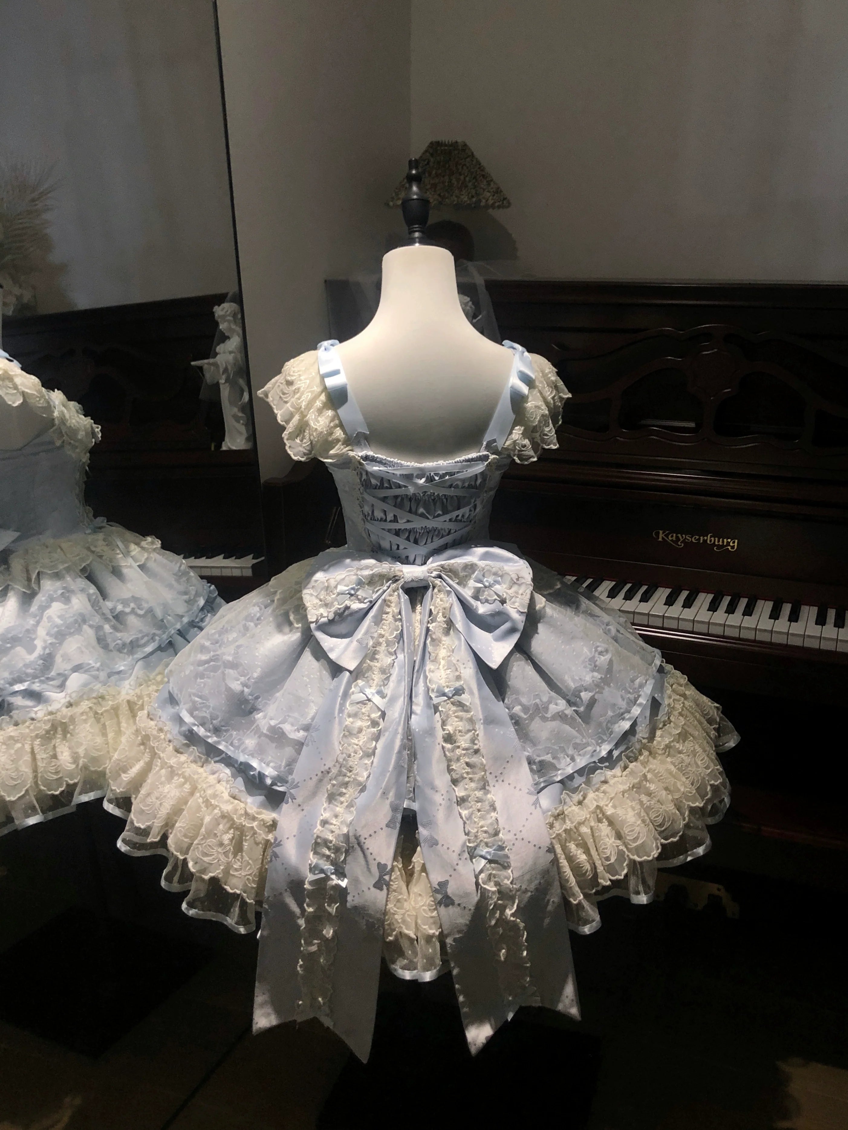 Dreamy Butterfly - Ballet-style Sweet Lolita JSK Dress With Large Bow Trailing - image 22
