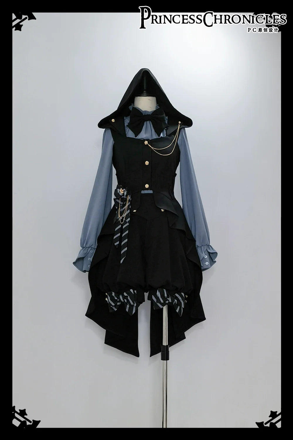 Narrative Rule - Ouji Lolita Shorts Set, Long Vest - image 26