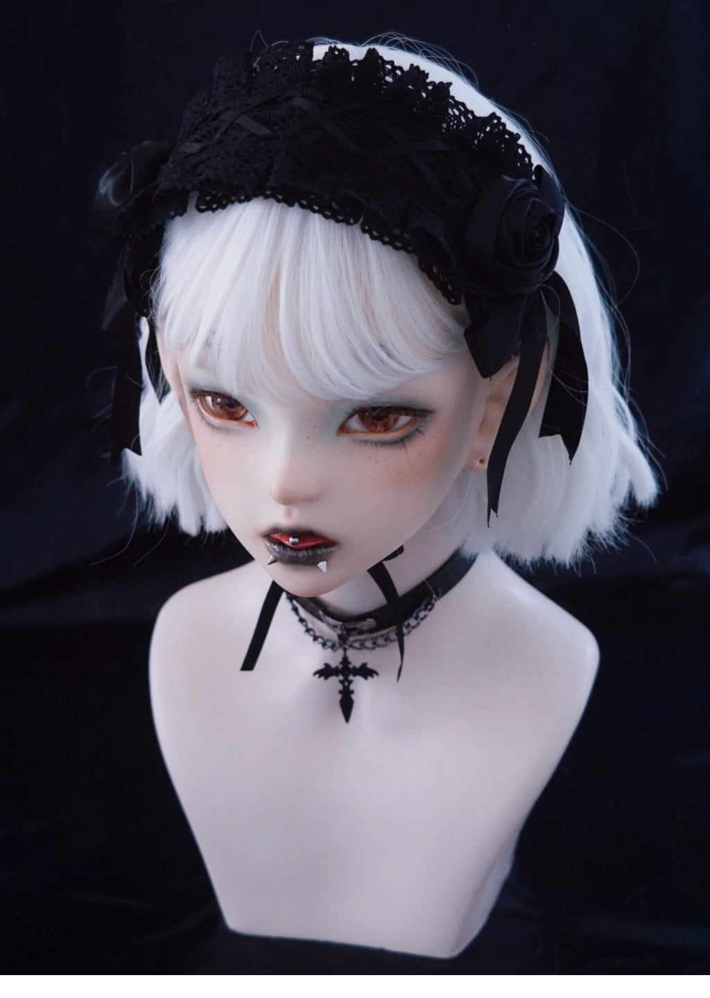 Gothic Handmade Black Rose Hairband - image 4