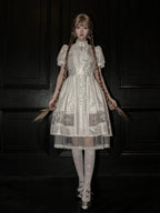 Ghost Orchid - Gothic Lolita OP Dress, Embroidered Cross - image 1